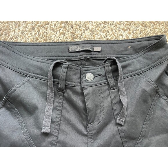 Prana Monarch Convertible Pants Womens 2 Black Hiking Outdoors W4MORG115 - Picture 2 of 9